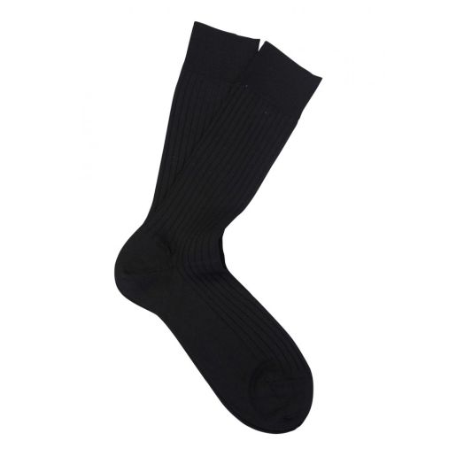 Merino Wool Mid-Calf Marcoliani Dress Socks - Black (42237)