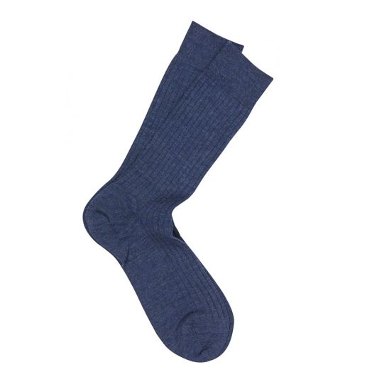 Merino Wool Mid-Calf Marcoliani Dress Socks - Indigo (89572)