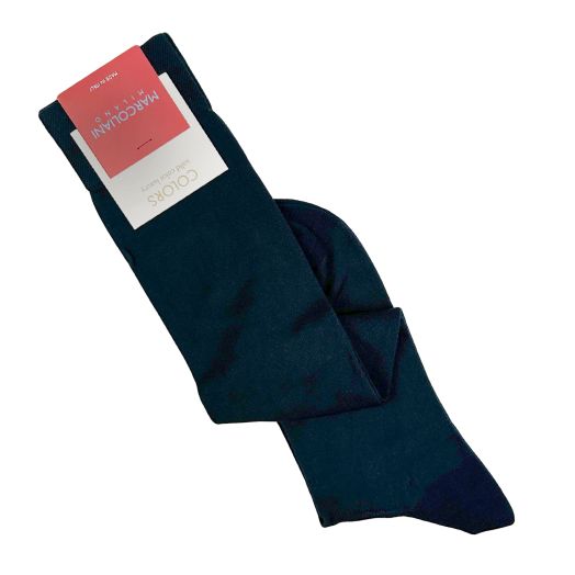 Modal Over-the-Calf Marcoliani Socks - Plain Navy (110011)