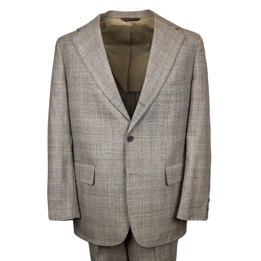 New Old Stock Deansgate Wool Flannel Suit - Brown Glen Plaid (11501)