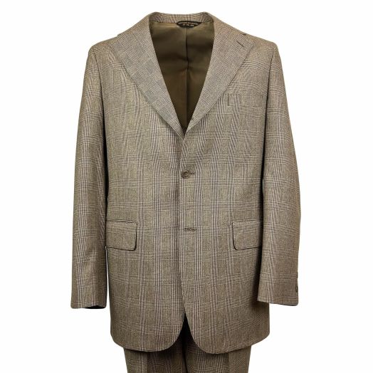 New Old Stock Deansgate Wool Flannel Suit - Brown Glen Plaid (12401)