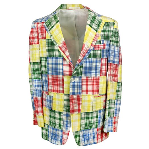 New Old Stock Gordon Co Patch Madras Sport Coat - Reb, Blue, Green & Yellow