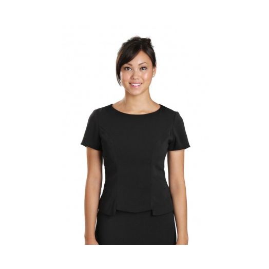 Nora Gardner Chelsea Peplum Top - Black (150-10BR)