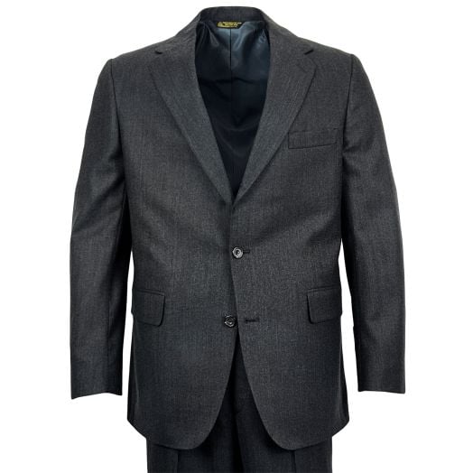 New Old Stock Linett for O'Connell's Wool Sharkskin Suit - Charcoal Blue (92218)