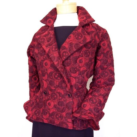 O'Connell's Bosa 'Red Circle' Peplum Jacket - Red (10322)