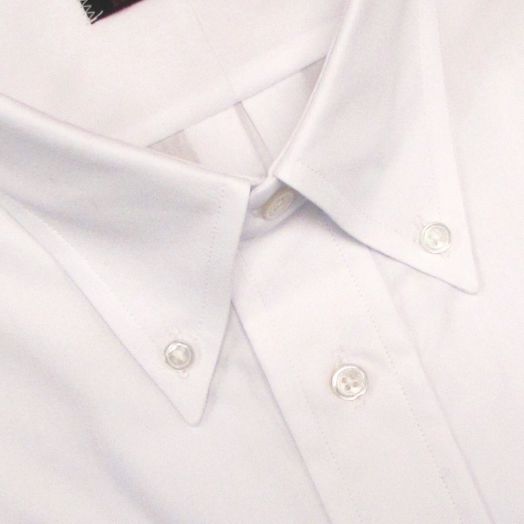 O'Connell's Button Down Dress Shirt - Super 100s Broadcloth - White