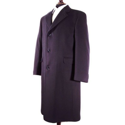 O'Connell's Lambswool Topcoat - Navy