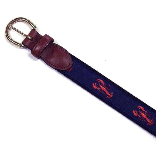 O'Connell's Motif Belt - Lobsters - navy on navy