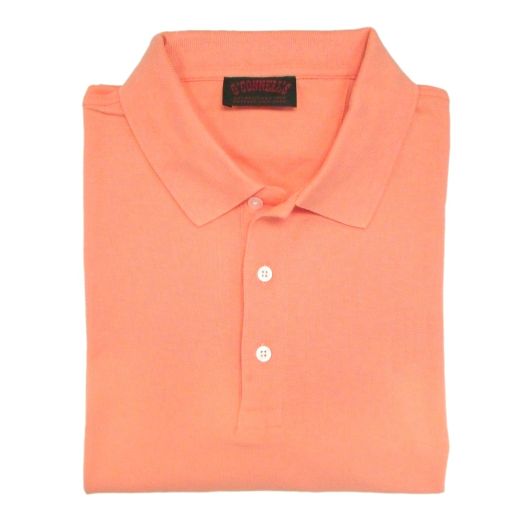 O'Connell's Pique Knit Polo Shirt - Melon