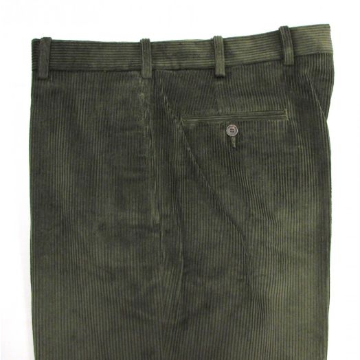 O'Connell's plain front 8-Wale Corduroy Trouser - Olive