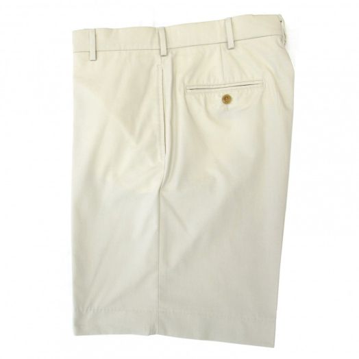 O'Connell's Plain Front Bermuda Shorts - Poplin - Oyster