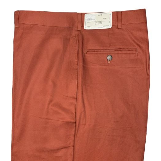O'Connell's Plain Front Egyptian Cotton Trousers - Breton Red (187-38)