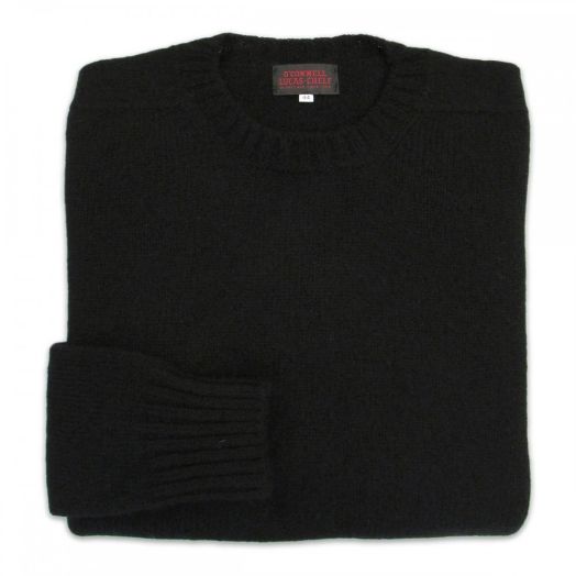 O'Connell's Scottish Shetland Wool Sweater - Black