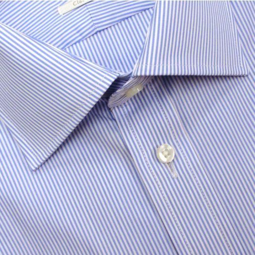O'Connell's Spread Collar Dress Shirt - Bengal - Medium Blue