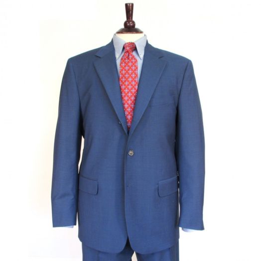 O'Connell's Suit - Super 130's Tic Weave - Medium Blue