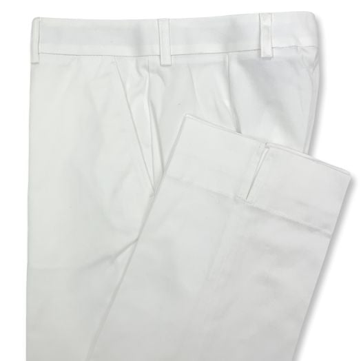 O'Connell's Women's Becky Ankle Trousers - Cotton Poplin - White (0101CR-00)