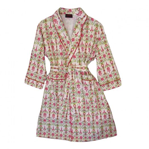O'Connell's Women's Cotton Flannel Robe - Holiday Party Print (1009)
