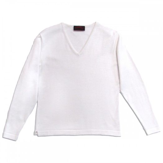 O'Connell's Women's Pima Cotton V-Neck Top - White (3602)