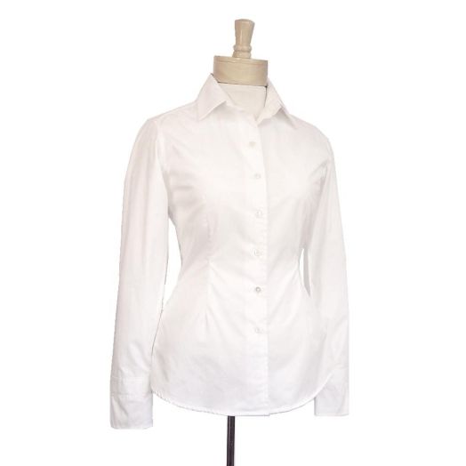 O'Connell's Women's Cotton Boadcloth Shirt - White