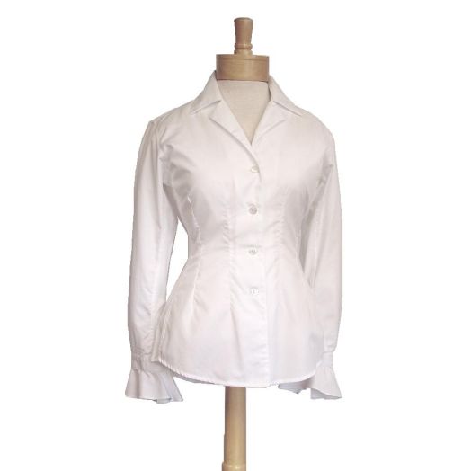 O'Connell's Women's Cotton Boadcloth Shirt - Stella - White