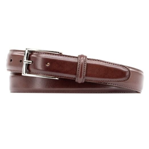 O'Connell's 32mm 2-buckle Calfskin Belt - Luggage