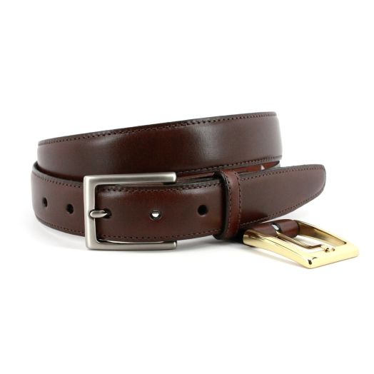 O'Connell's 32mm Kipskin 2-Buckle Belt - Brown