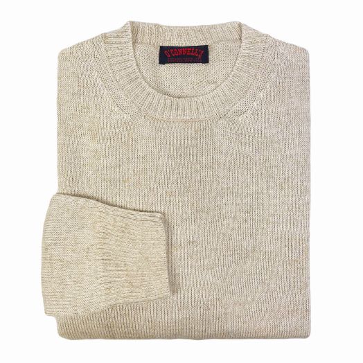 O'Connell's Alpaca, Linen & Silk Crewneck Sweater - Linen Mix