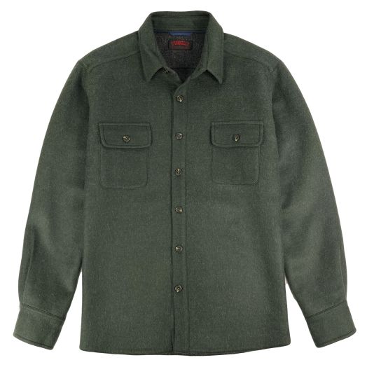 O'Connell's Alpaca Shirt Jacket - Evergreen