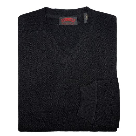 O'Connell's Alpaca V-Neck Pullover - Black
