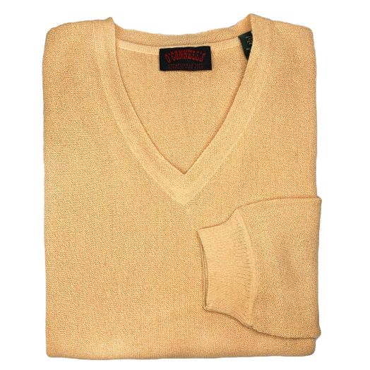O'Connell's Alpaca V-Neck Pullover - Melon