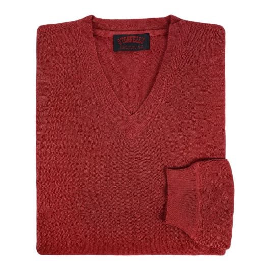 O'Connell's Alpaca V-Neck Pullover - Rouge