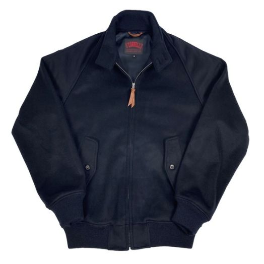 O'Connell's American Woolen Co. Lux Wool Baracuta Jacket - Navy