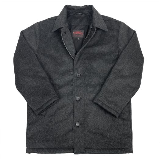 O'Connell's American Woolen Co. Lux Wool Car Coat with Thinsulate - Charcoal