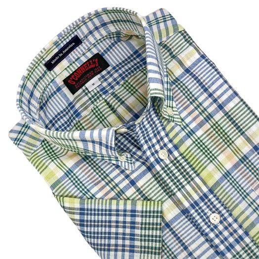 O'Connell's Authentic India Madras - Short Sleeve Shirt - Pastel Plaid (470)