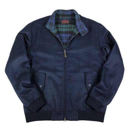 O'Connell's Baby Alpaca Baracuta Jacket - Navy