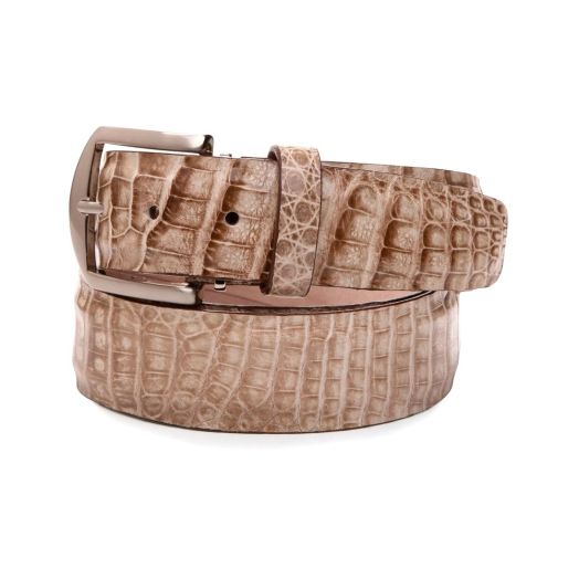 O'Connell's Bespoke Belt - Genuine Caiman - Natural