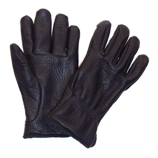 O'Connell's Bison Skin Gloves with Polarfleece lining - Black