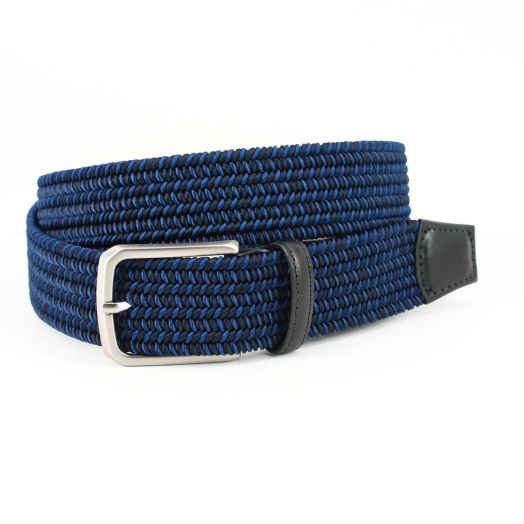 O'Connell's Braided Elastic Stretch Belt - Navy