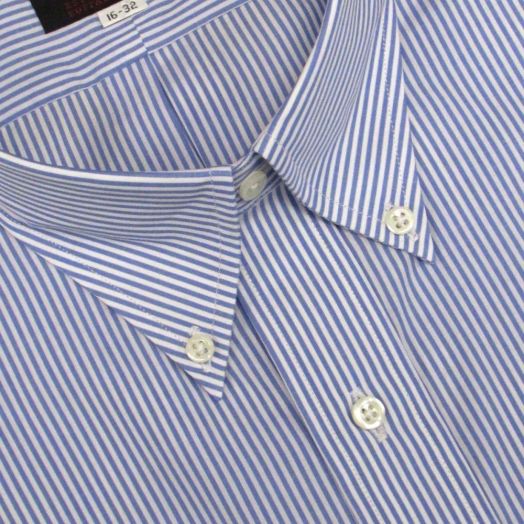 O'Connell's Button Down Dress Shirt - Bengal Stripe - Medium Blue
