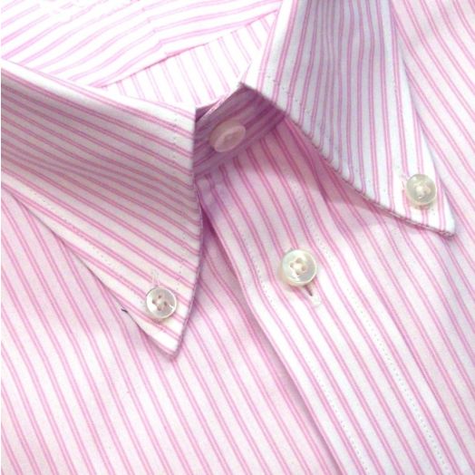 O'Connell's Button Down Dress Shirt - Double Pink Pencil Stripe