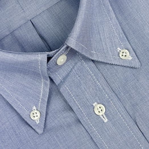 O'Connell's Button Down Dress Shirt - End-On-End - Blue