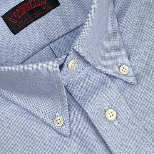 O'Connell's Button Down Dress Shirt - Heavyweight Oxford Cloth - Blue