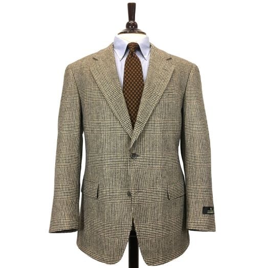 O'Connell's Cashmere Glen Plaid Sport Coat - Chestnut Brown & Black