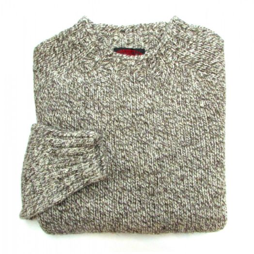 O'Connell's Chunky Scottish Shetland Wool Sweater - Light Natural