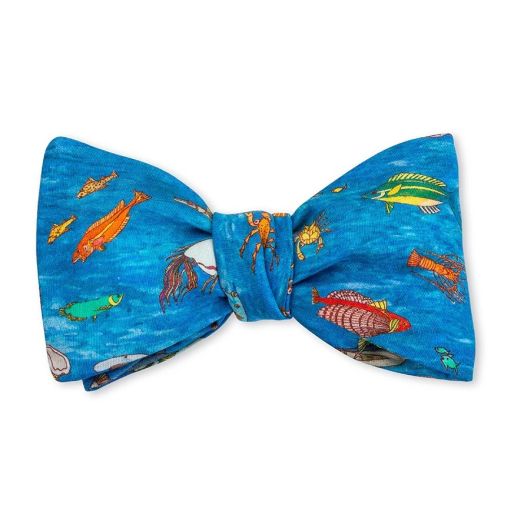O'Connell's Cotton Bow Tie - Liberty Print - Brian's Aquarium (118846)