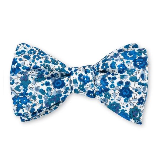O'Connell's Cotton Liberty of London Print Bow Tie - Emma & Georgina - Blue (115460)
