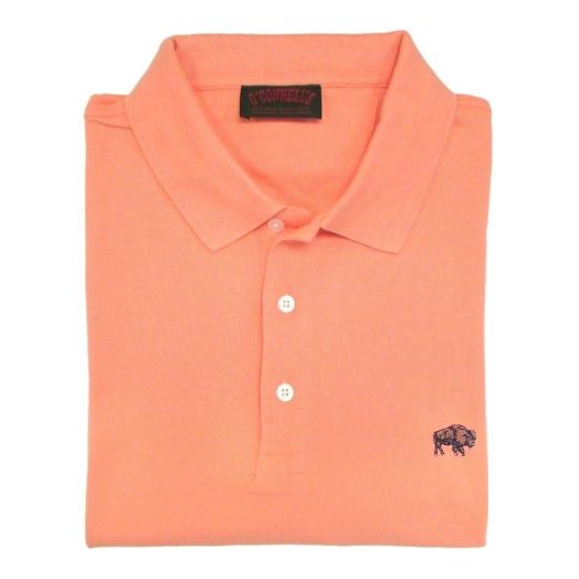 O'Connell's Cotton Pique Polo Shirt - Buffalo - Melon