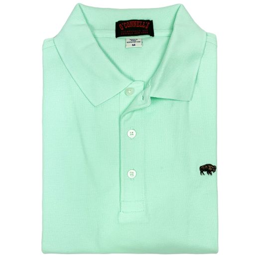 O'Connell's Cotton Pique Polo Shirt - Buffalo - Mint