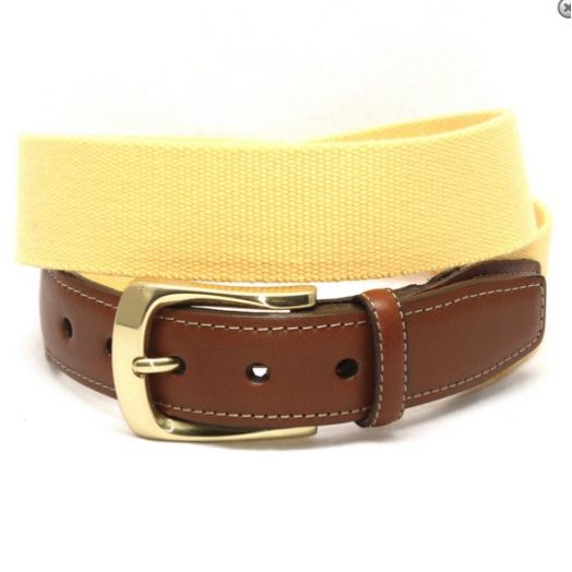 O'Connell's Cotton Ribbed Surcingle Belt - Yellow