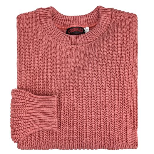O'Connell's Cotton Shaker Stitch Crewneck Sweater - Nantucket